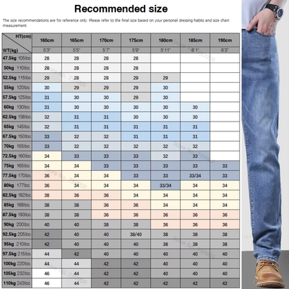 Pantalones vaqueros ajustados de color azul claro para hombre