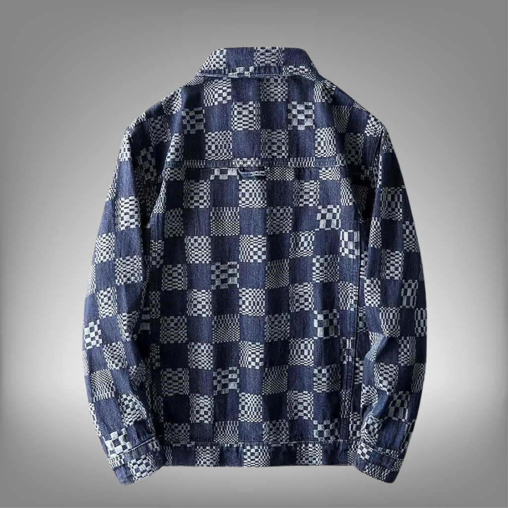 Chaqueta "Urban Plaid" – Estilo Jacquard Premium