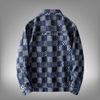 Chaqueta "Urban Plaid" – Estilo Jacquard Premium