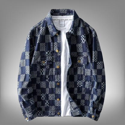 Chaqueta "Urban Plaid" – Estilo Jacquard Premium