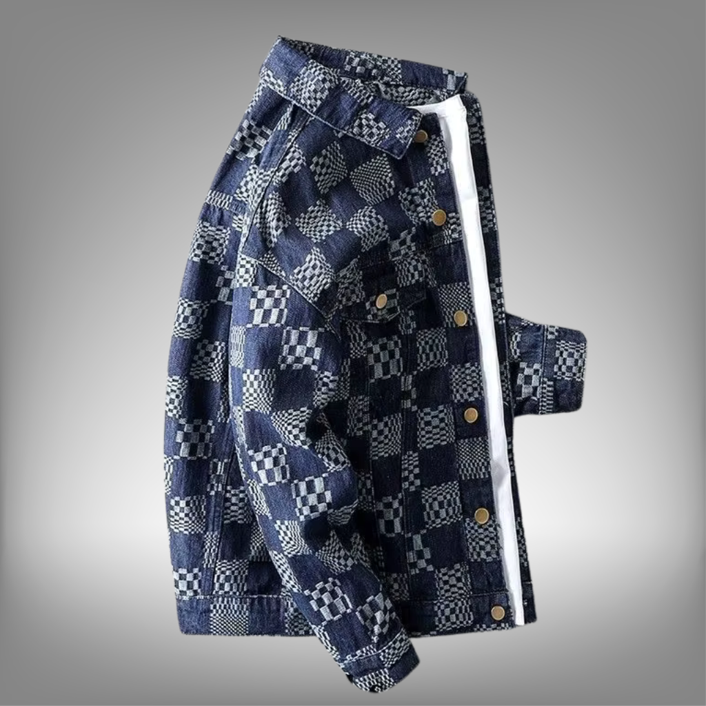 Chaqueta "Urban Plaid" – Estilo Jacquard Premium