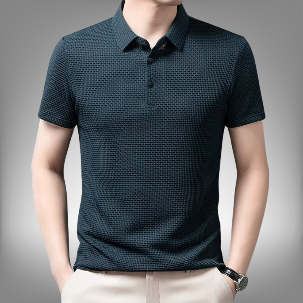 Polo "Textured Knit" – Estilo Minimalista Elevado