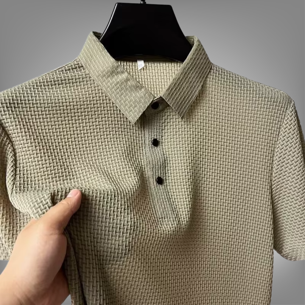 Polo "Textured Knit" – Estilo Minimalista Elevado