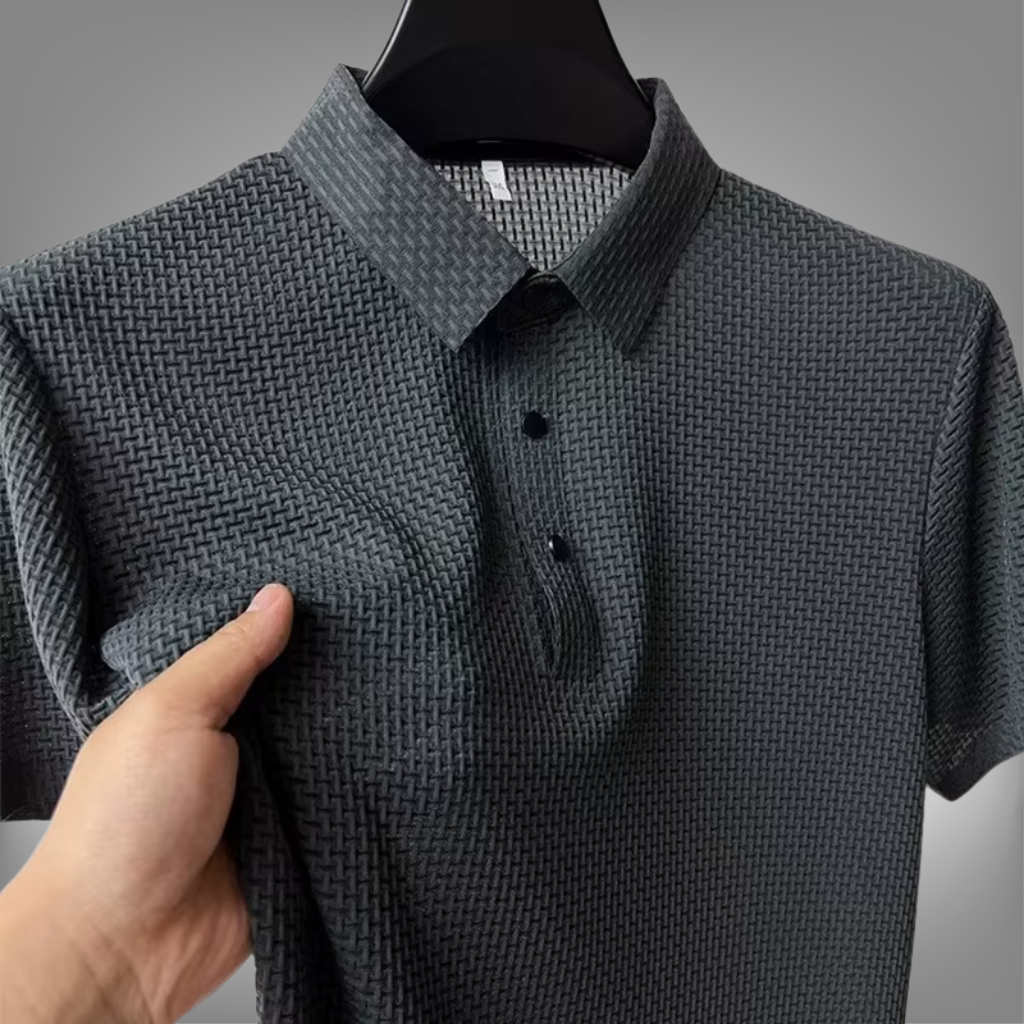 Polo "Textured Knit" – Estilo Minimalista Elevado