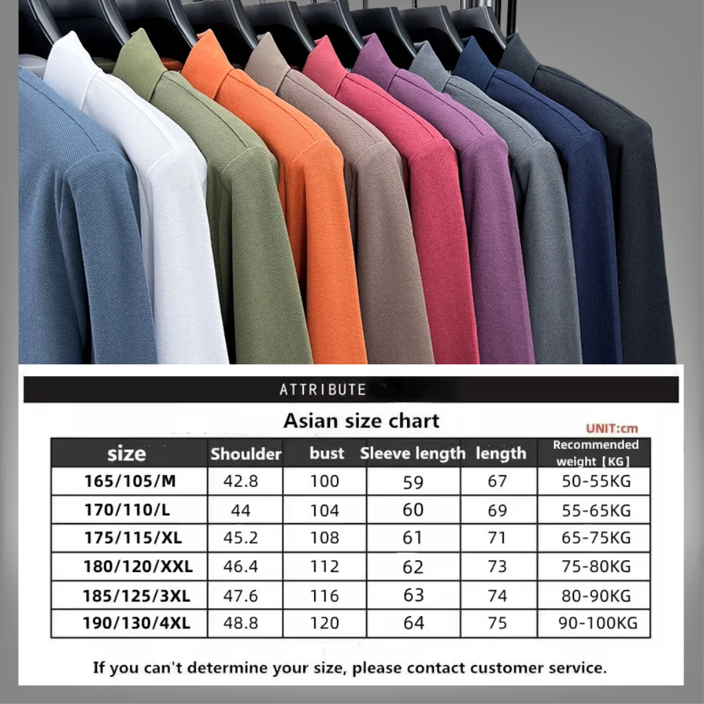 100% pure cotton autumn and winter men's fashion sports brand embroidered pony long sleeved POLO shirt business casual T-shirt