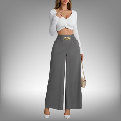 Pantalón Wide Leg "Chiffon Elegance" – Edición Office