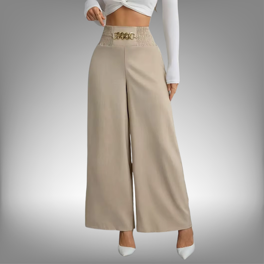 Pantalón Wide Leg "Chiffon Elegance" – Edición Office