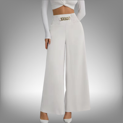 Pantalón Wide Leg "Chiffon Elegance" – Edición Office