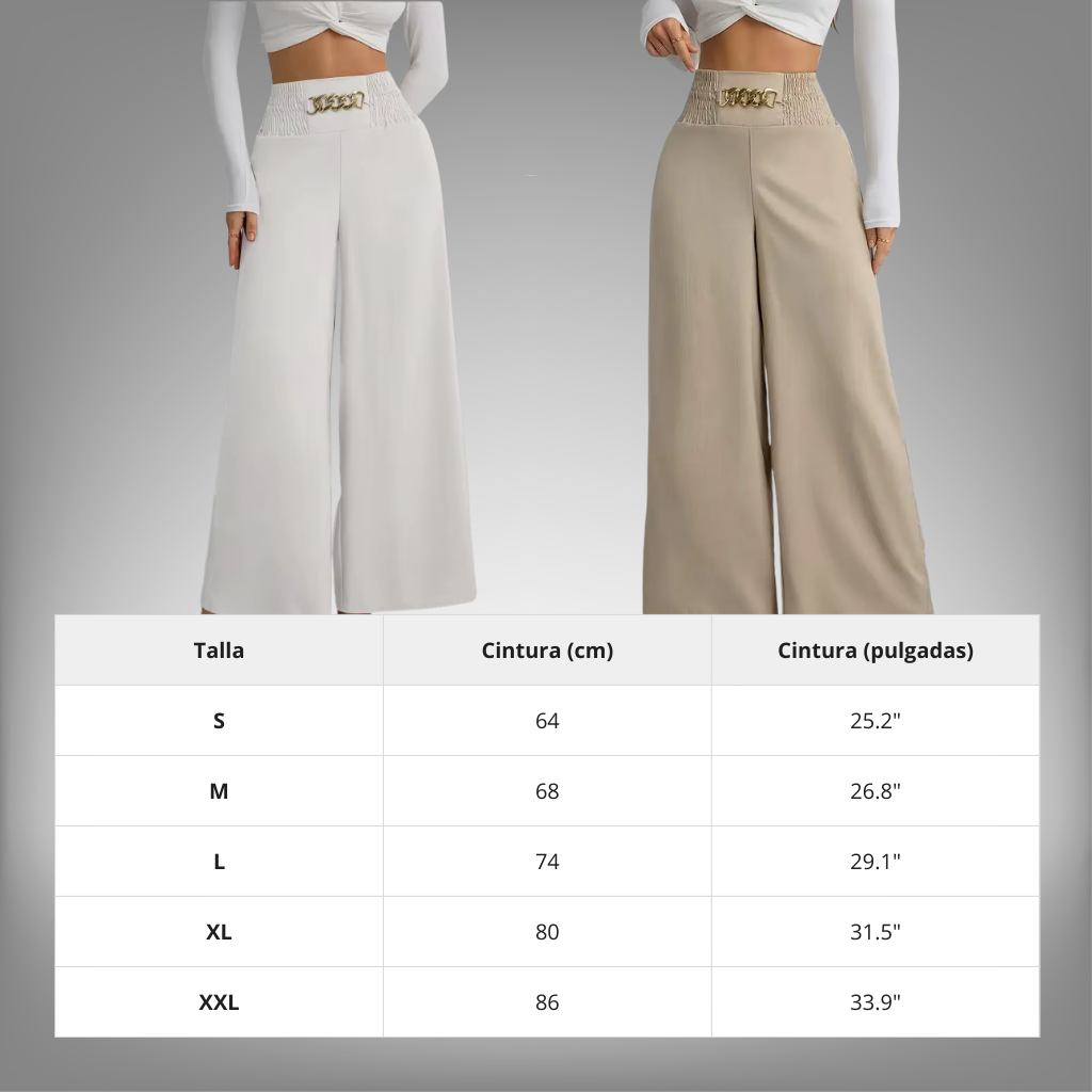 Pantalón Wide Leg "Chiffon Elegance" – Edición Office