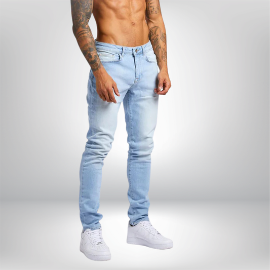 Jeans Slim Fit de Cintura Alta para Hombre