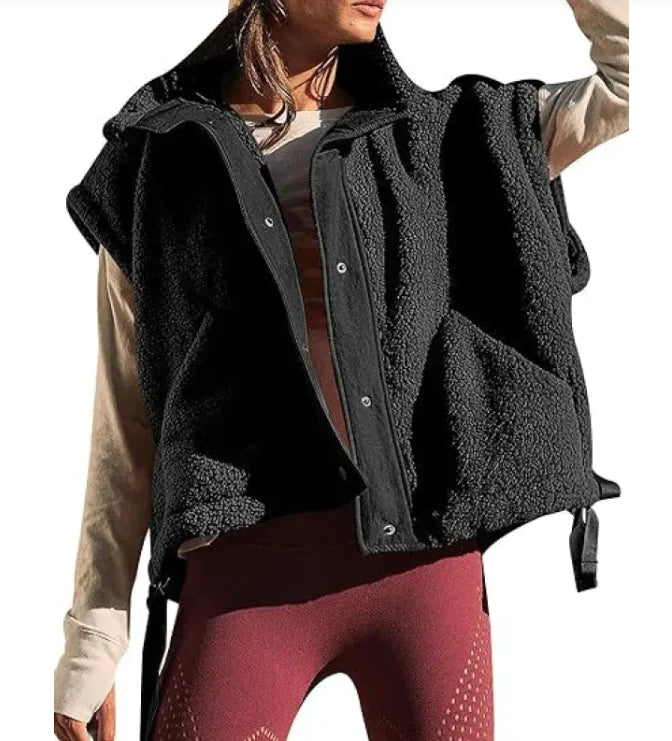 Chaleco Sin Mangas Casual de Lana para Mujer