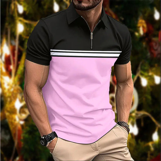 Camisa Polo a Rayas de Corte Slim y Estilosa para Hombres