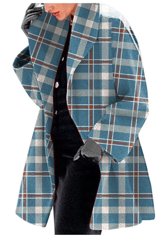 Chaqueta estampada de lana de moda para mujer