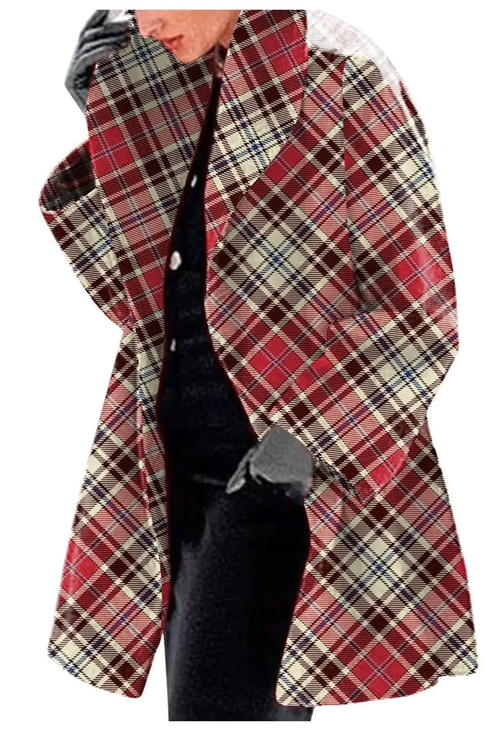 Chaqueta estampada de lana de moda para mujer