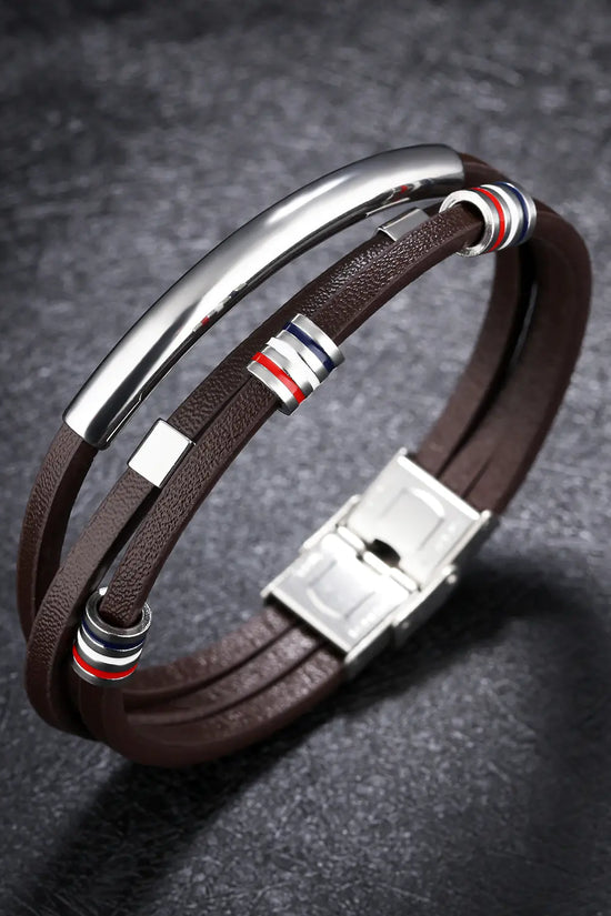 Pulsera de Cuero Trenzado para Hombres