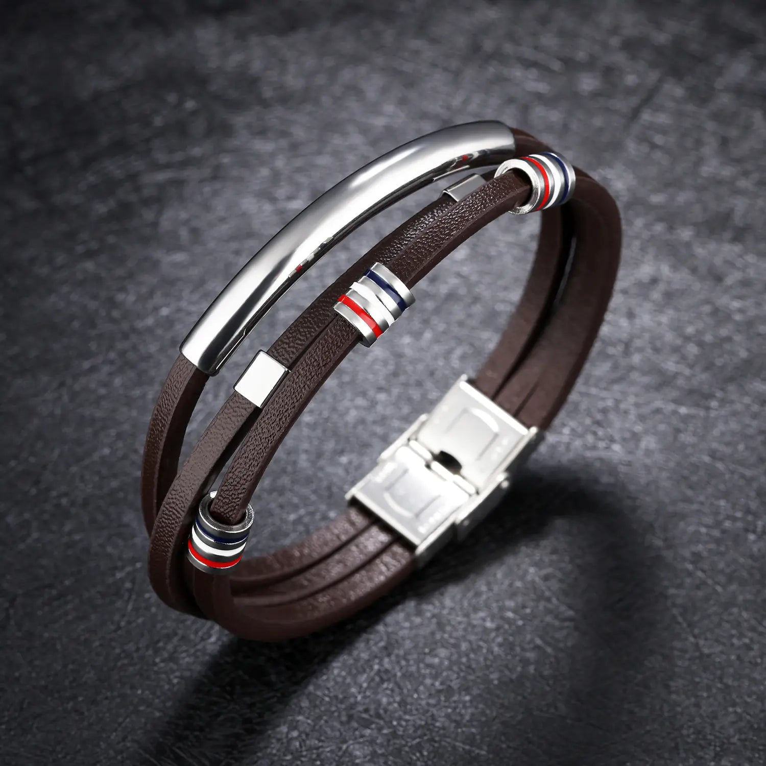 Pulsera de Cuero Trenzado para Hombres