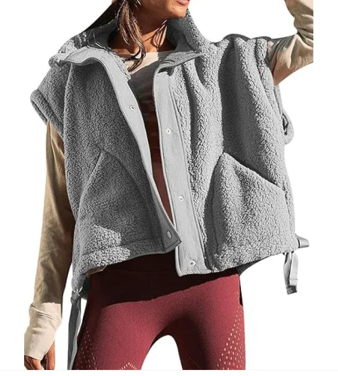 Chaleco Sin Mangas Casual de Lana para Mujer