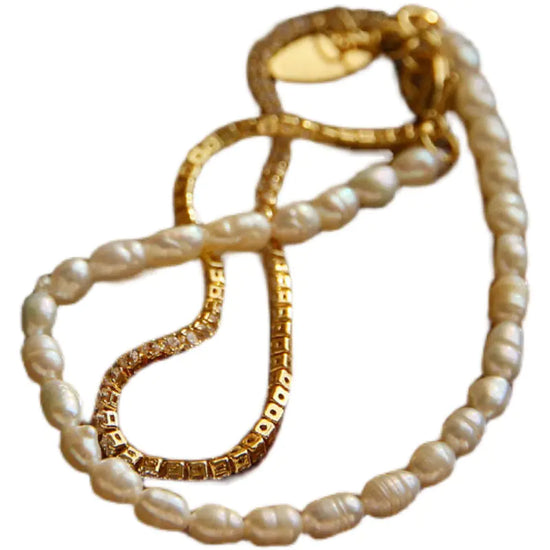Pulsera Doble Capa de Delicadas Perlas de Agua Dulce para Mujer