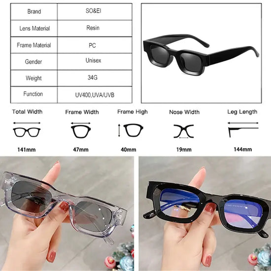Gafas de Sol Polarizadas Cuadradas Pequeñas
