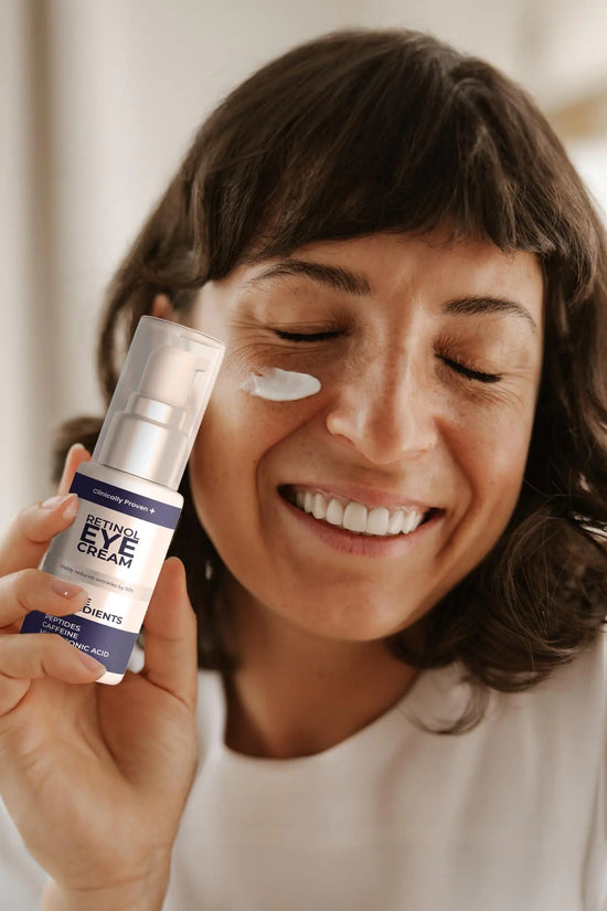 Crema de Ojos con Retinol para la Hinchazón y Bolsas Debajo de los Ojos con Ácido Hialurónico y Péptidos
