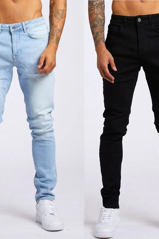 Jeans Slim Fit de Cintura Alta para Hombre