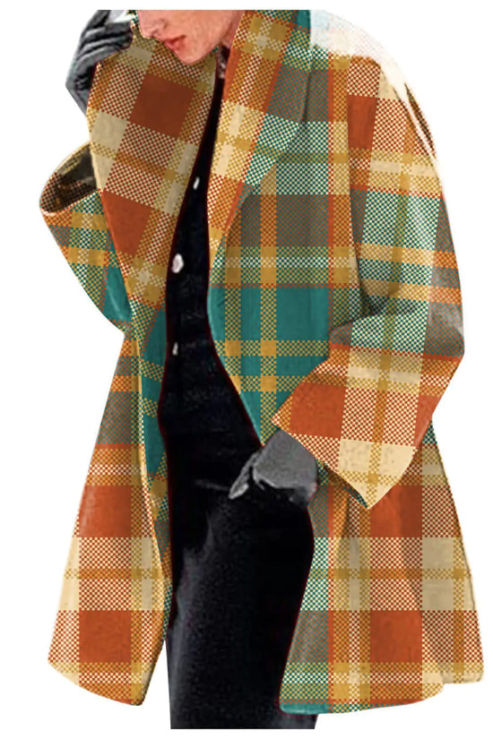 Chaqueta estampada de lana de moda para mujer