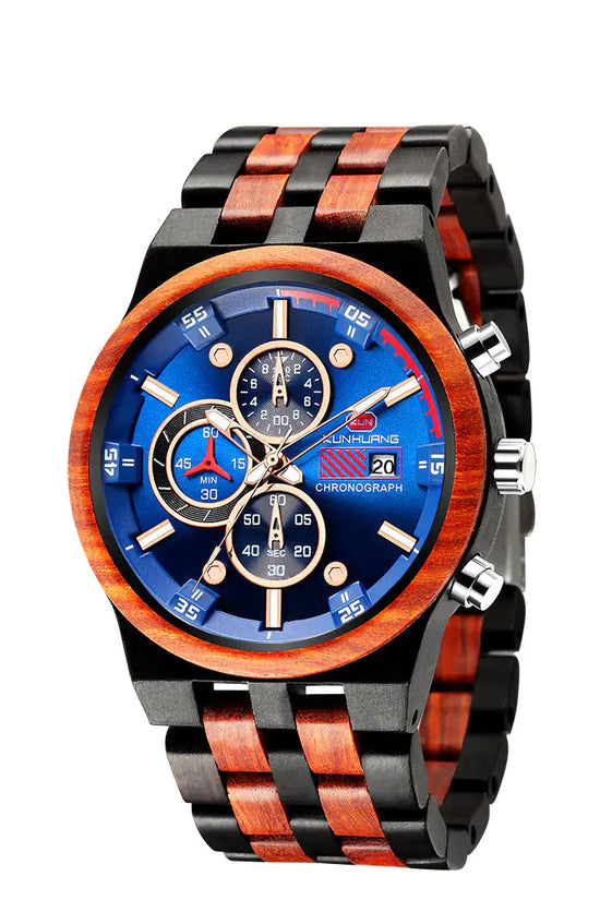 Reloj deportivo de madera, multifuncional luminoso