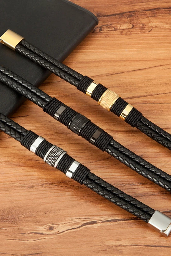 Brazalete de cuero trenzado: para el hombre moderno