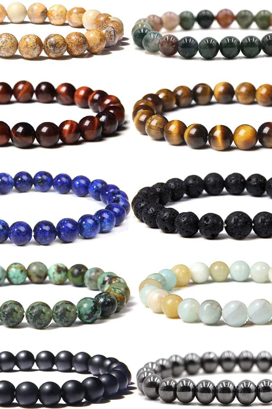 Pulsera Energética: Tigre, Ágata y Piedras Naturales
