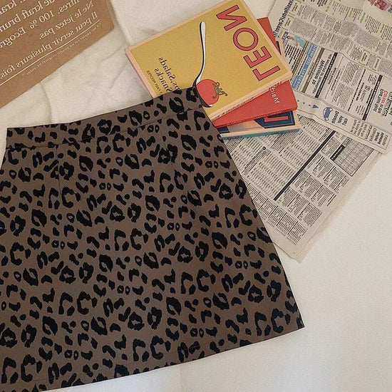 Falda A-línea Leopardo Mujer 2025