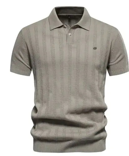 Polo de Punto Acanalado para Hombres