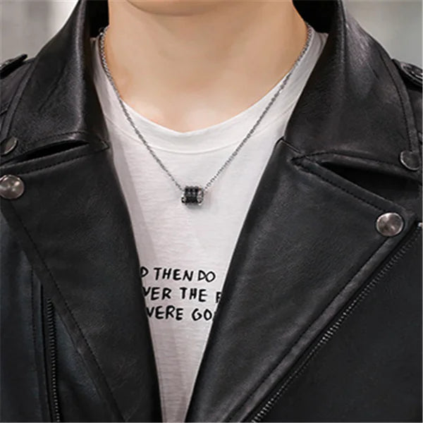 Chaqueta de Cuero con Solapa