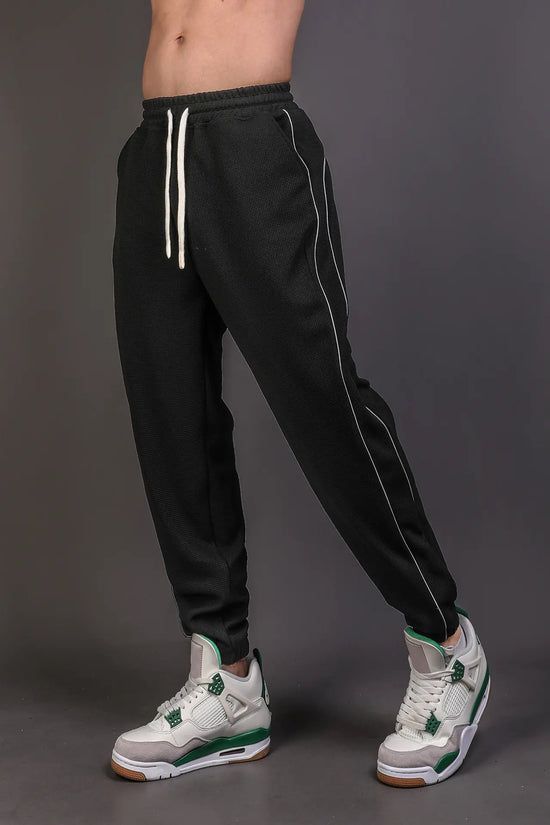 Pantalones Ajustados y Reflectantes con Tobillo Atado para Hombre