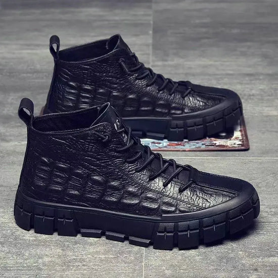 Zapatos Casuales de Cuero para Hombres para Otoño e Invierno