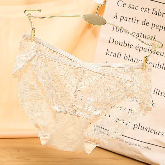 Panties de Encaje Sexy y de Cintura Baja para Mujer