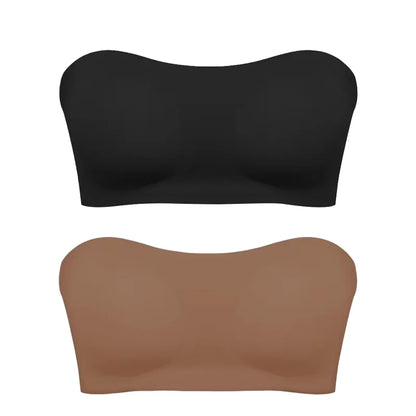 Sujetador push up sexy sin tirantes para mujer, con relleno extraíble y sin costuras