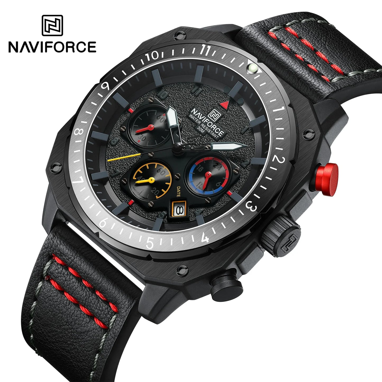 NAVIFORCE - Reloj deportivo multifunción resistente al agua para hombre