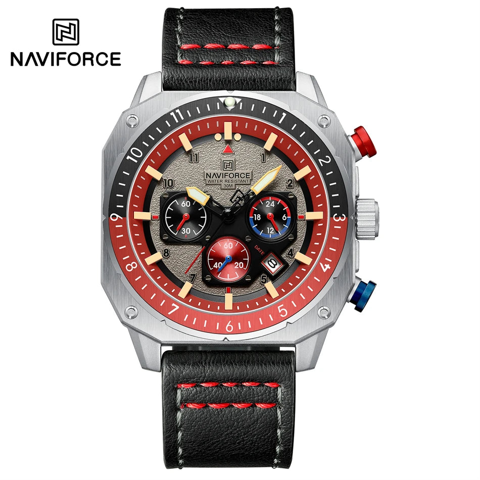 NAVIFORCE - Reloj deportivo multifunción resistente al agua para hombre