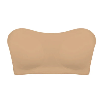 Sujetador push up sexy sin tirantes para mujer, con relleno extraíble y sin costuras