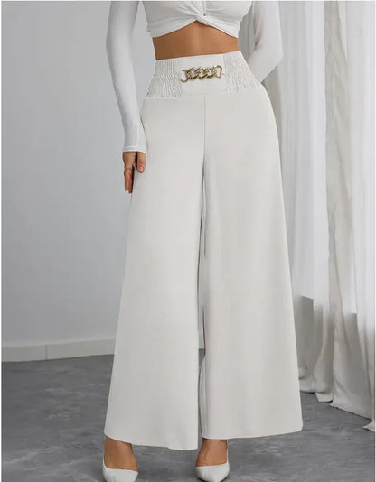 Pantalón Wide Leg "Chiffon Elegance" – Edición Office