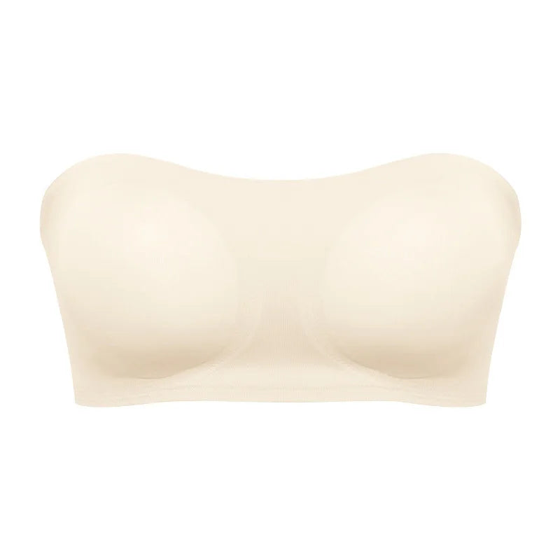 Sujetador push up sexy sin tirantes para mujer, con relleno extraíble y sin costuras
