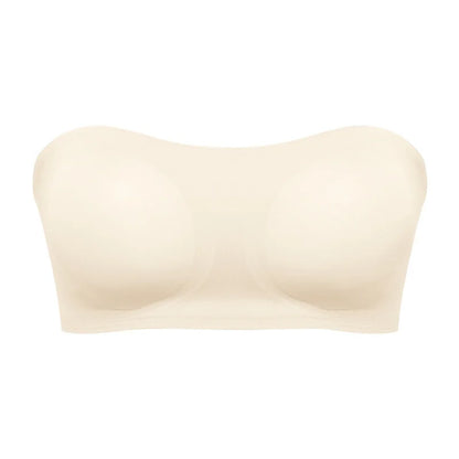 Sujetador push up sexy sin tirantes para mujer, con relleno extraíble y sin costuras