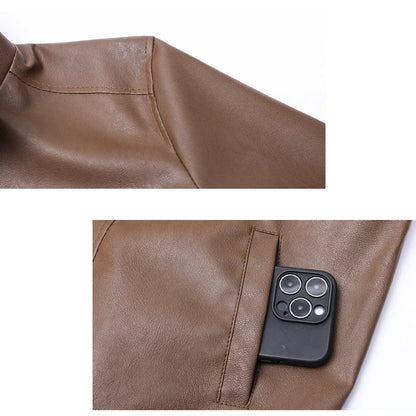 Chaqueta de cuero de corte holgado: cómoda, versátil resistente al viento y al agua.