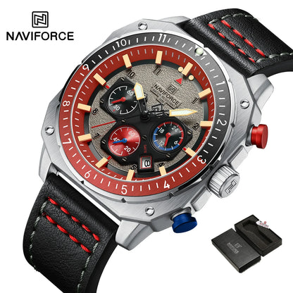 NAVIFORCE - Reloj deportivo multifunción resistente al agua para hombre