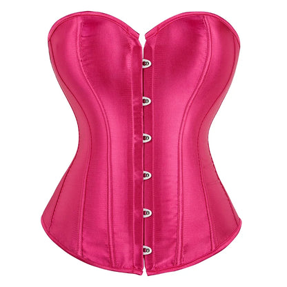 Corsé de satén sexy para mujer, gótico, con cordones, moldeador