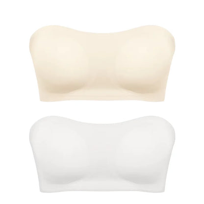 Sujetador push up sexy sin tirantes para mujer, con relleno extraíble y sin costuras