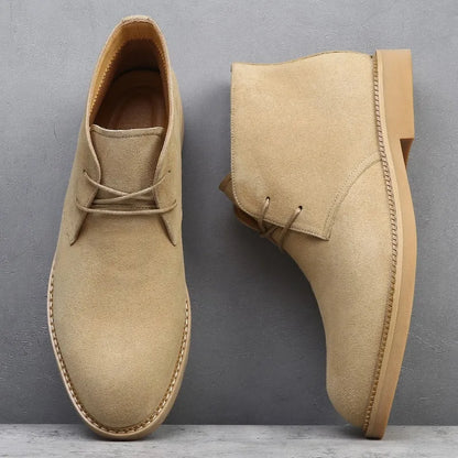 Botas Chelsea grandes para hombre, de gamuza, puntiagudas, sencillas, elegantes