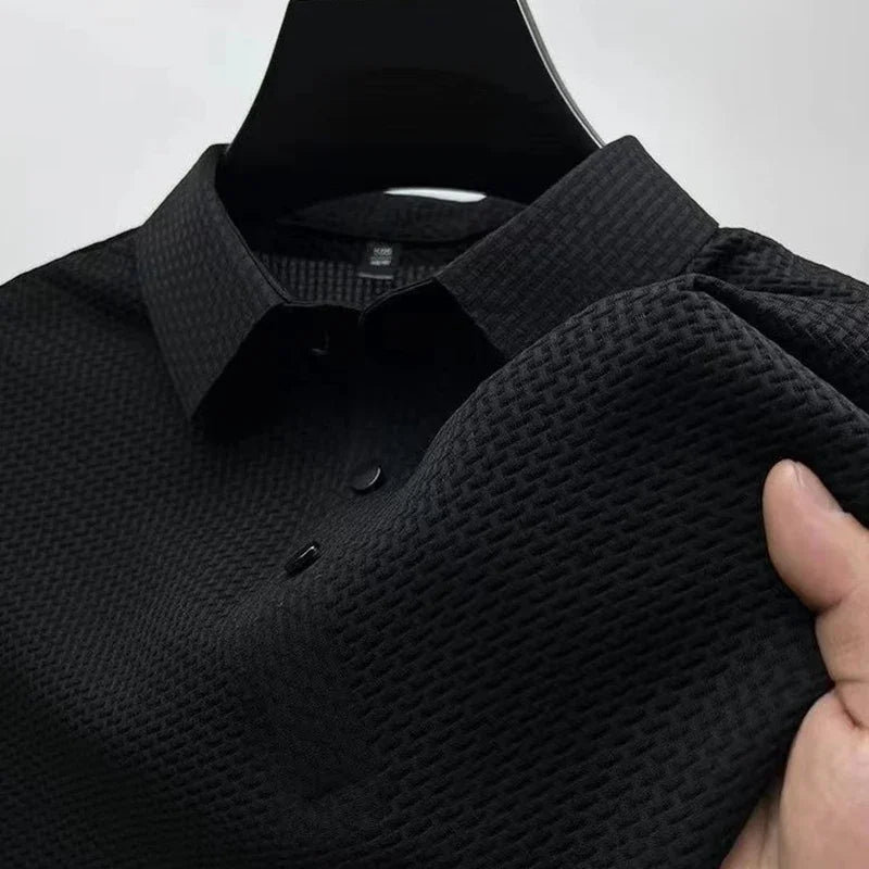 Polo "Textured Knit" – Estilo Minimalista Elevado