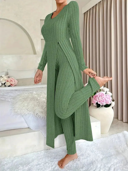 Conjunto de dos piezas para mujer, informal, de moda
