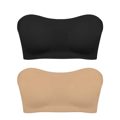 Sujetador push up sexy sin tirantes para mujer, con relleno extraíble y sin costuras